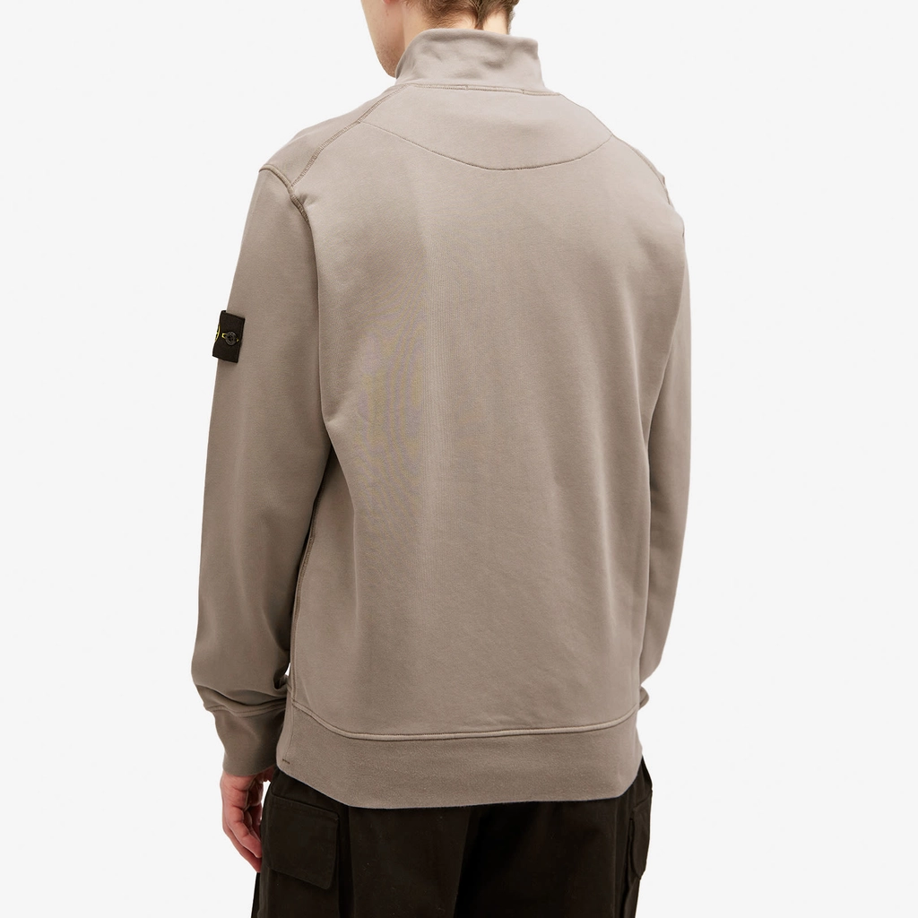 Stone Island Men's Garment Dyed Half Zip Sweat Dove Grey